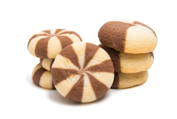 Gestreepte cookies koekjes — Stockfoto