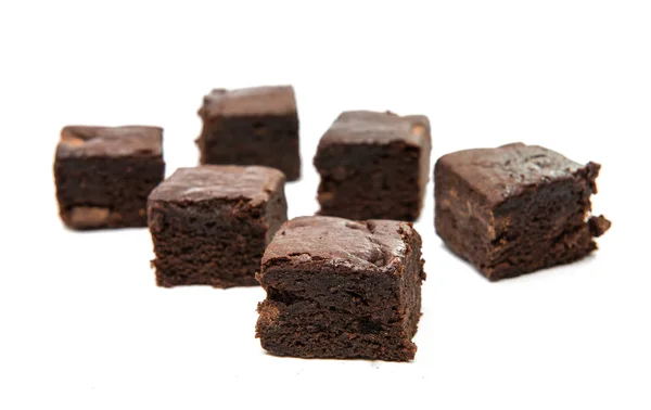 Elszigetelt csokoládé Brownie — Stock Fotó