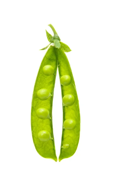 孤立的绿色新鲜豌豆 — 图库照片