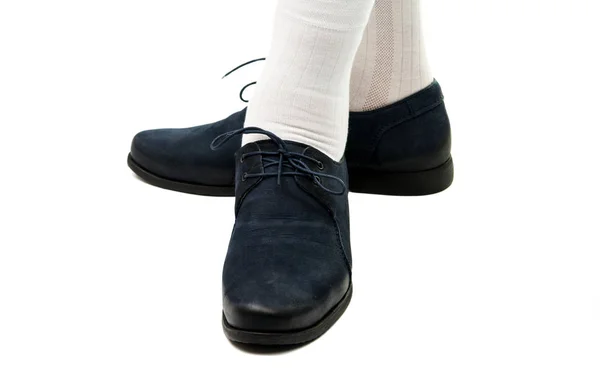 Mužské nohy v botách — Stock fotografie