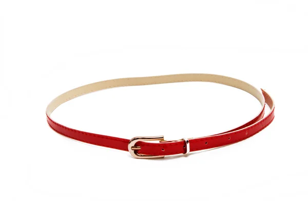 Ceinture femelle rouge isolée — Photo