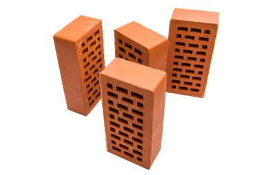 izole kırmızı tuğla 