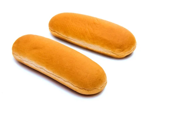 Broodje voor hotdog geïsoleerd — Stockfoto