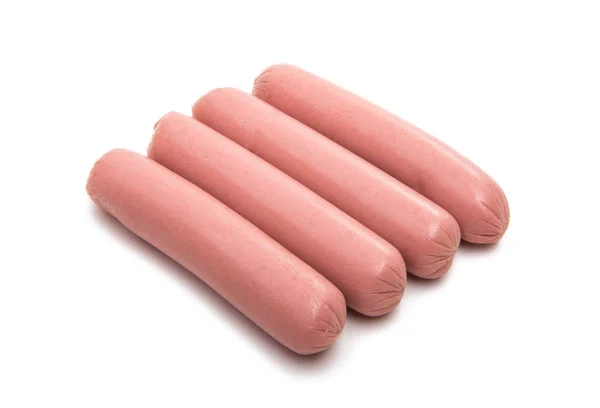 Salsichas de cachorro-quente isoladas — Fotografia de Stock