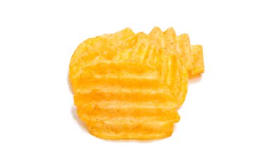 dalgalı patates cipsi izole 