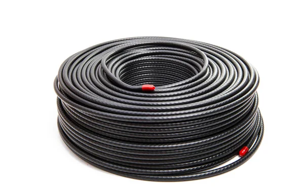 Cable coaxial negro — Foto de Stock