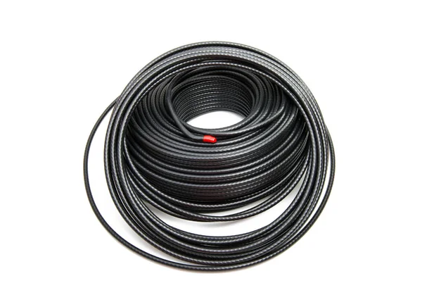 Cable coaxial negro — Foto de Stock