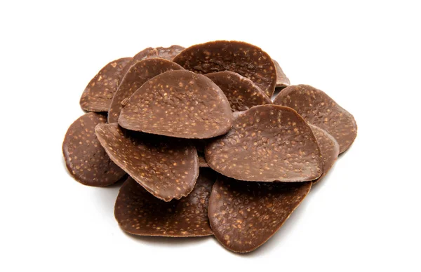 Chips de chocolate aislados — Foto de Stock