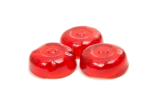 Pirulitos vermelhos isolados — Fotografia de Stock