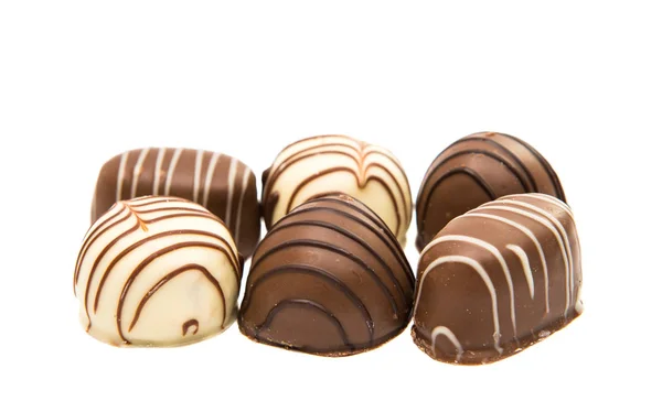 Doces de chocolates belgas — Fotografia de Stock