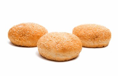 izole hamburger ekmeği 