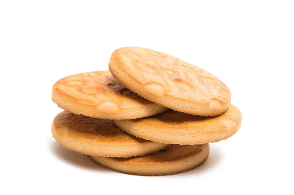 Biscoitos círculo isolado — Fotografia de Stock