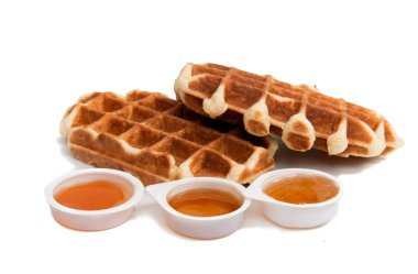 tatlı waffle izole 