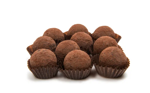 Čokoládové lanýže hnědá — Stock fotografie