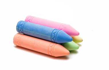 Pastel renkli tebeşir döküm gölge sopa