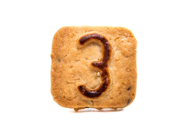 Soubory cookie s čísly, samostatný — Stock fotografie