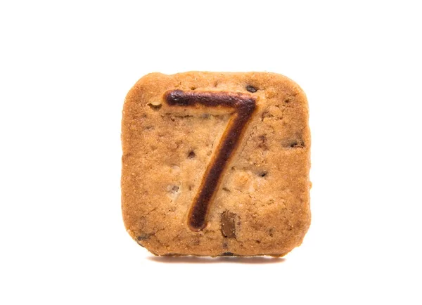 Cookies with numbers isolated — Stock Photo, Image