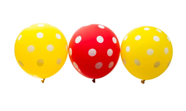 Flygande färgglada ballonger isolerade — Stockfoto