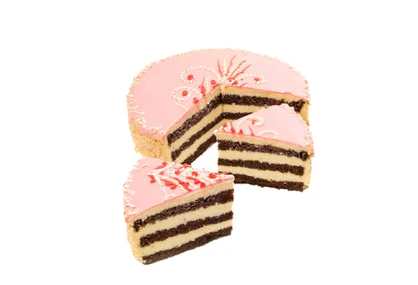 分離されたビスケット ケーキ — ストック写真