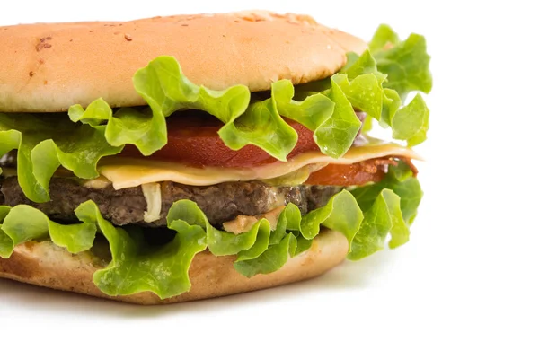 Sajtburger szendvics elszigetelt — Stock Fotó