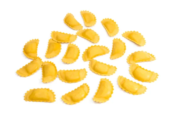 Gelbe Ravioli isoliert — Stockfoto