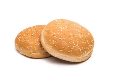 izole hamburger ekmeği 