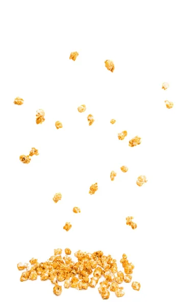 Gekarameliseerde popcorn geïsoleerd — Stockfoto