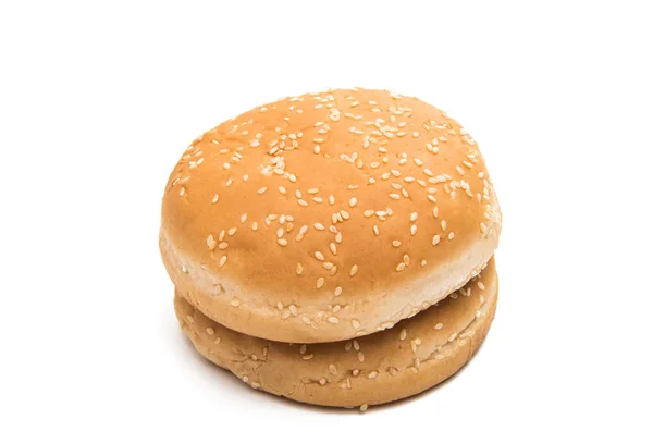Hamburger zsemle elszigetelt — Stock Fotó