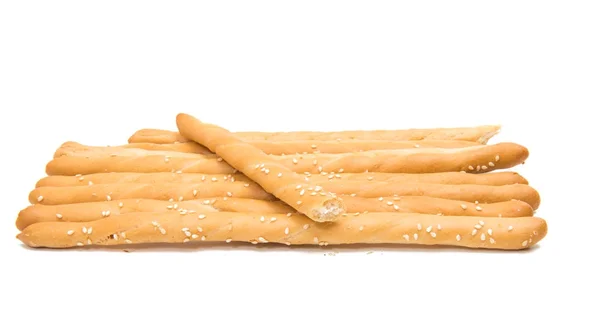 Grissini breadstick geïsoleerd — Stockfoto