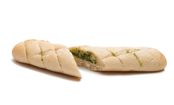 Pão branco ciabatta italiano isolado — Fotografia de Stock