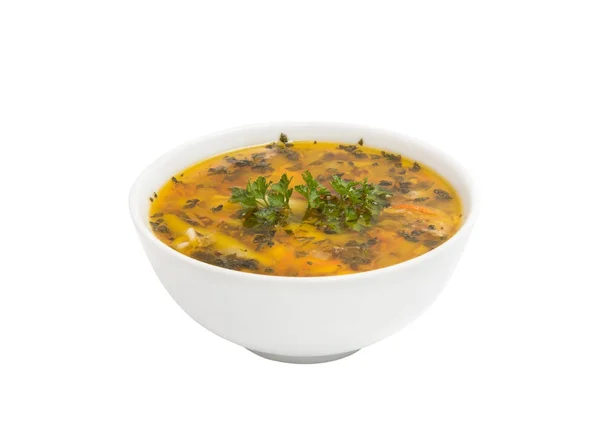 Chicken soup isolated — Stock Photo, Image