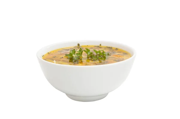 Chicken soup isolated — Stock Photo, Image