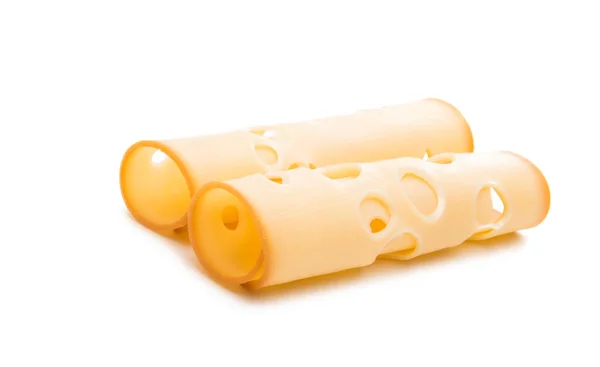 Сыр нарезанный изолирован — стоковое фото