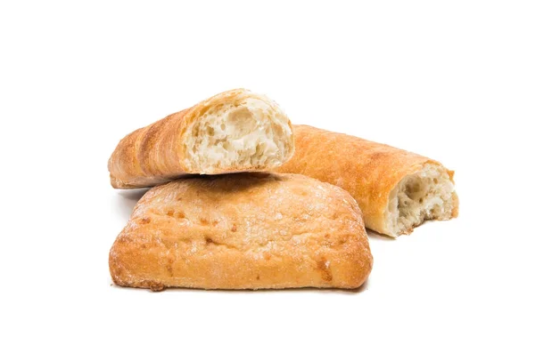 Pão ciabatta isolado — Fotografia de Stock