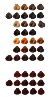 izole renkli saç bukleler