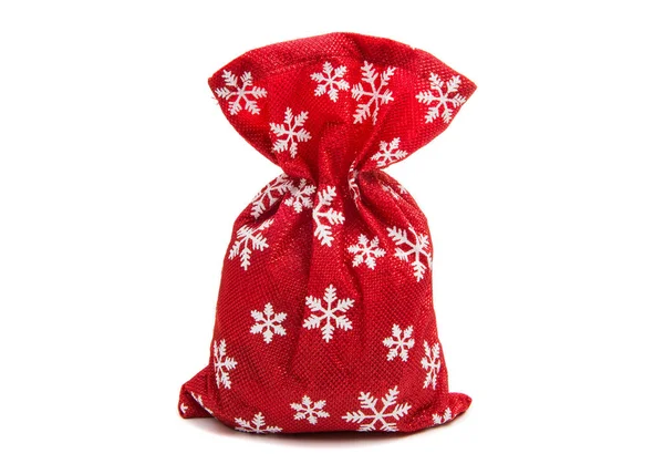 Christmas bag with gift isolated — Stock Photo, Image