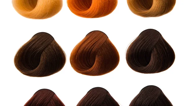 Barvené vlasy kadeře, samostatný — Stock fotografie