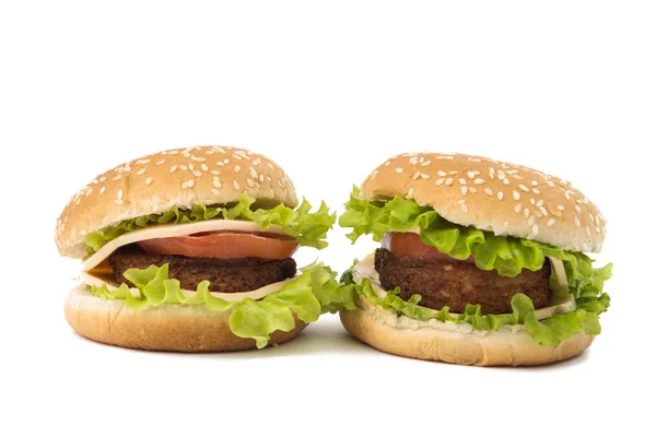 Amerikaanse cheeseburger geïsoleerd — Stockfoto