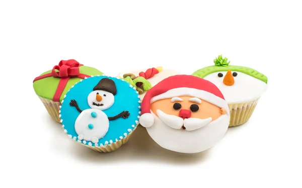 Muffins de Navidad aislados — Foto de Stock