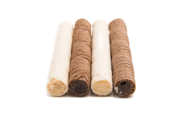 Waffle chocolate  rolls — Stock Photo, Image