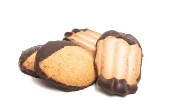 Cioccolato biscotto isolato — Foto Stock