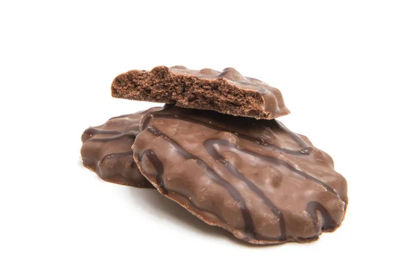 Soubor cookie čokolády, samostatný — Stock fotografie