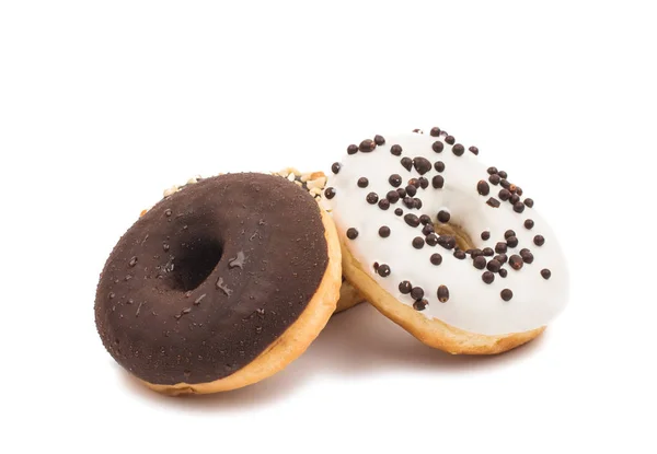 Glazed  chocolate donuts — Stock Photo, Image