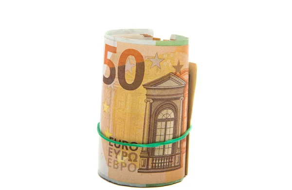 Billets en euros isolés — Photo