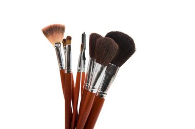 makyaj fırçaları izole 