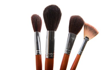 makyaj fırçaları izole 