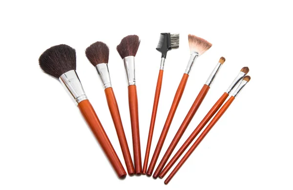 Makeup brushes isolated — Stock Photo, Image