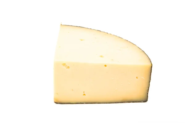 Hollanda peynir izole parçası — Stok fotoğraf