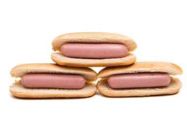 izole bir topuz sosis