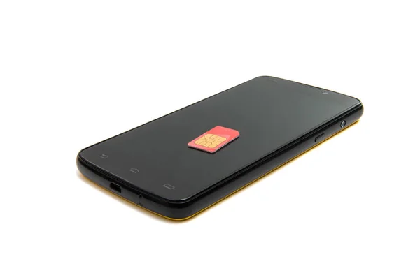 Smartphone with sim card — Stock Photo, Image